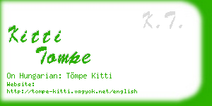 kitti tompe business card